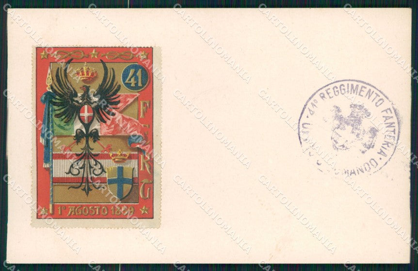 Militari Fanteria 41 Reggimento cartolina MT8461 – fronte