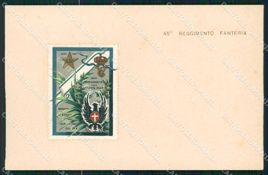 Militari Fanteria 45 Reggimento cartolina MT8468 – fronte