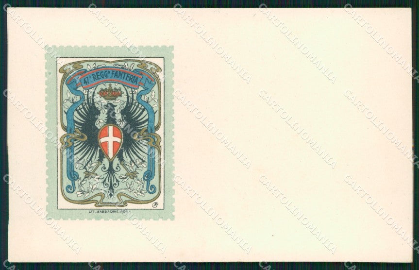 Militari Fanteria 47 Reggimento cartolina MT8472 – fronte