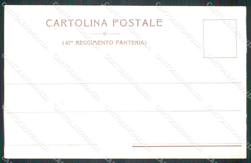 Militari Fanteria 47 Reggimento Castagna cartolina MT8473 – retro