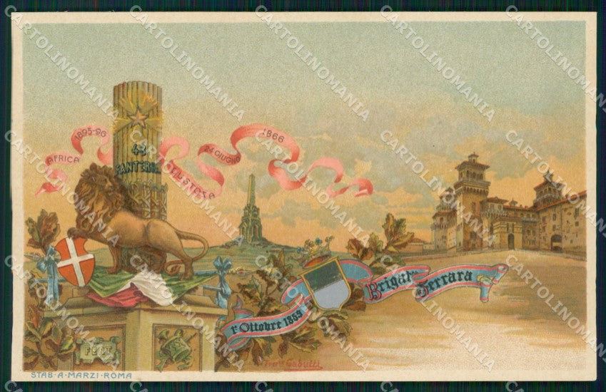 Militari Fanteria 48 Reggimento Brigata Ferrara Gabutti cartolina MT8476 – fronte