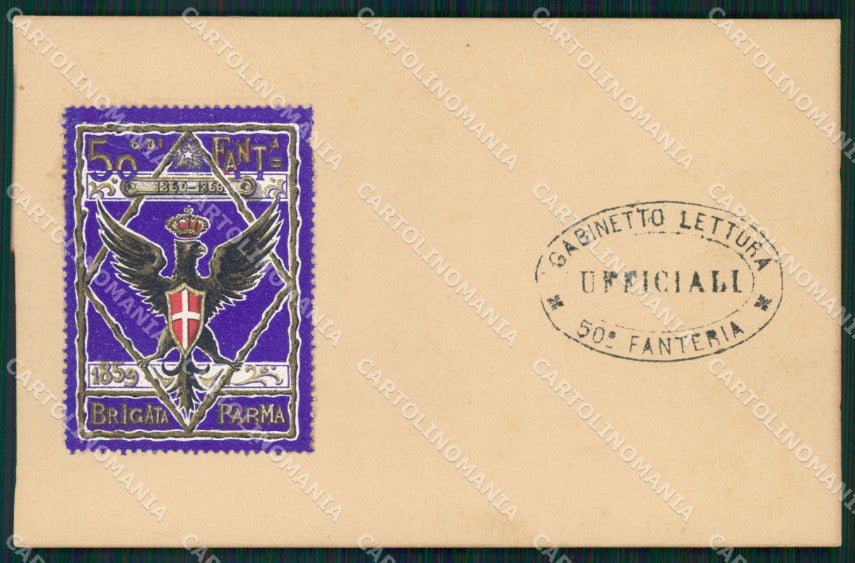 Militari Fanteria 50 Reggimento Brigata Parma cartolina MT8478 – fronte