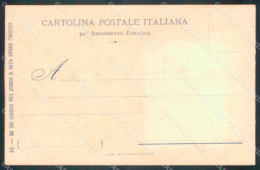 Militari Fanteria 50 Reggimento Brigata Parma cartolina MT8478 – retro