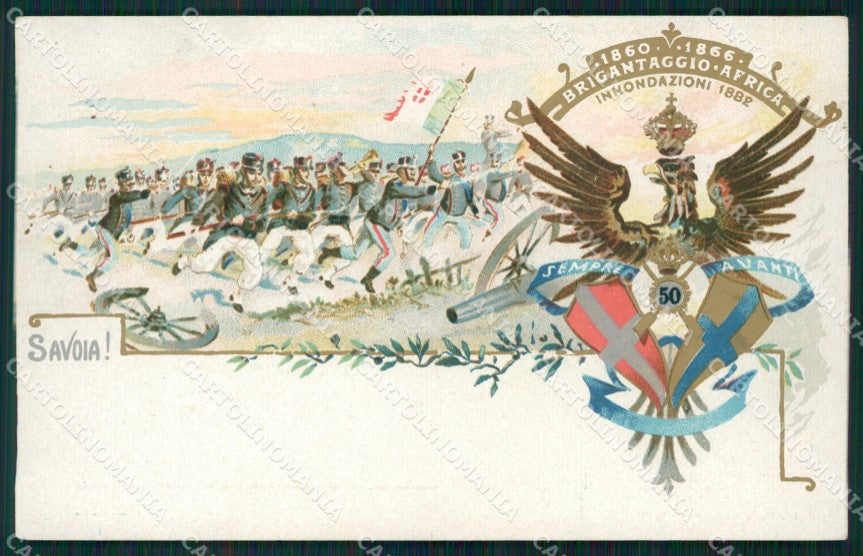 Militari Fanteria 50 Reggimento cartolina MT8479 – fronte