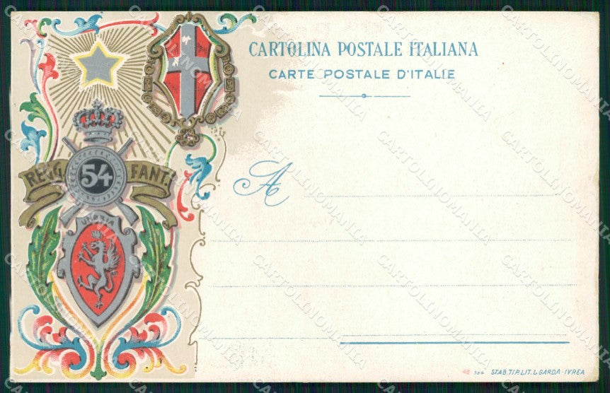 Militari Fanteria 54 Reggimento Umbria Spartito Inno Musica cartolina MT8489 – fronte