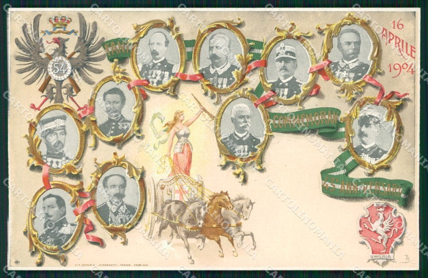 Militari Fanteria 54 Reggimento Commemorativa 43º Anniversario cartolina MT8491 – fronte