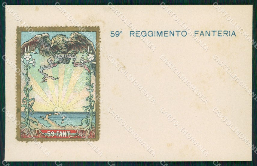 Militari Fanteria 59 Reggimento cartolina MT8505 – fronte