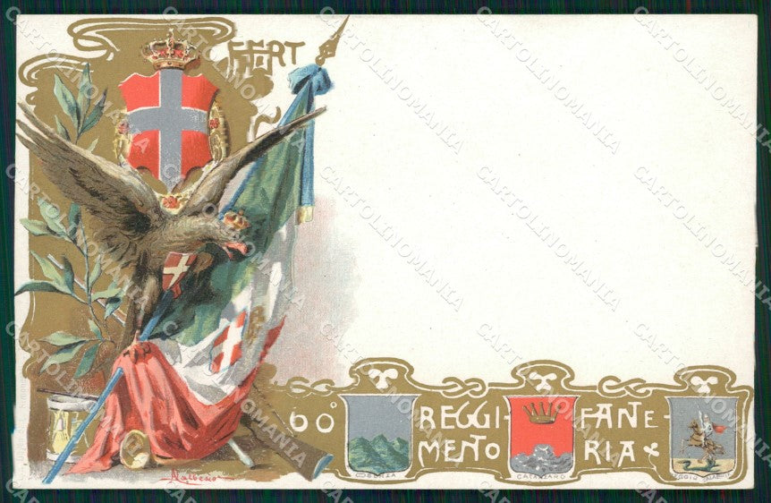 Militari Fanteria 60 Reggimento Cosenza Catanzaro Reggio cartolina MT8508 – fronte