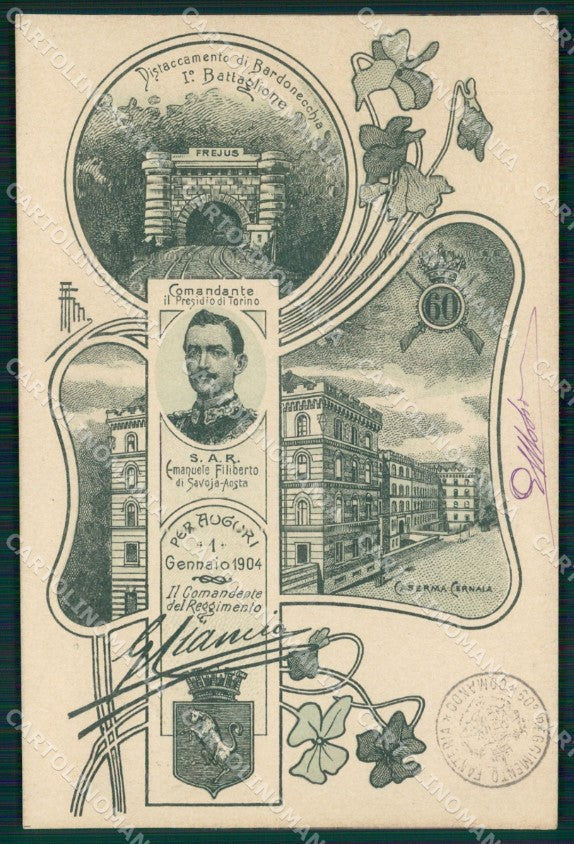 Militari Fanteria 60 Reggimento I Battaglione Bardonecchia cartolina MT8509 – fronte