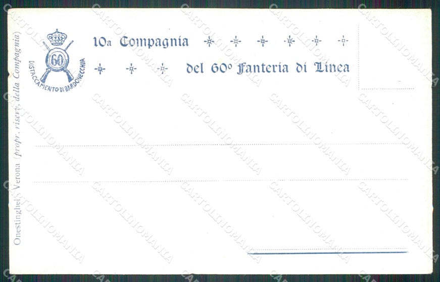 Militari Fanteria 60 Reggimento Bardonecchia Colle Foens cartolina MT8511 – retro