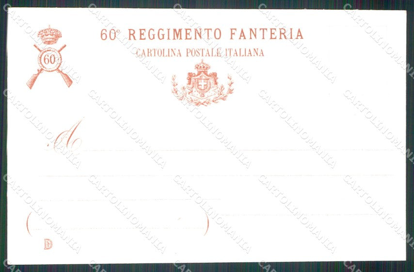 Militari Fanteria 60 Reggimento Brigata Calabria Cosenza cartolina MT8514 – retro