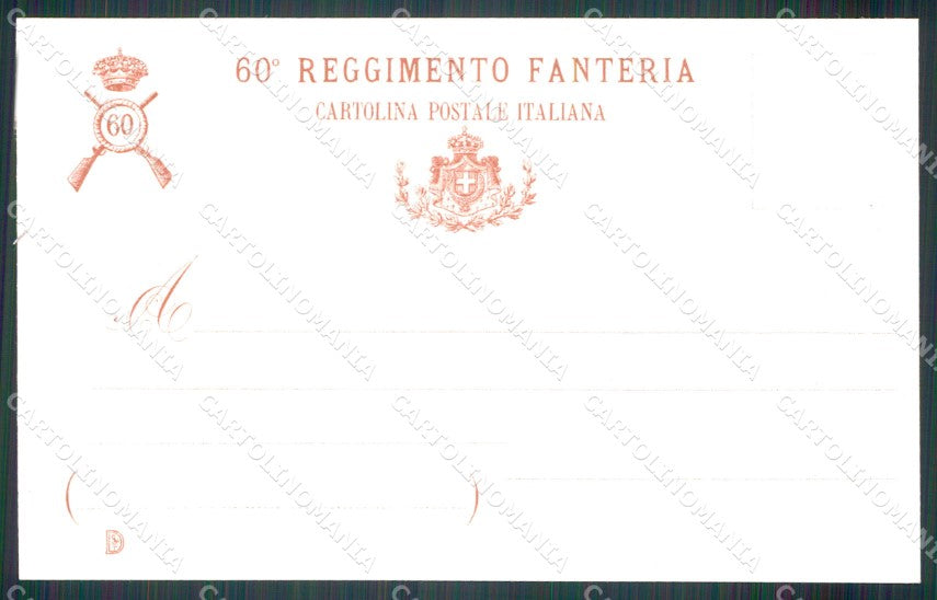 Militari Fanteria 60 Reggimento Brigata Calabria Reggio cartolina MT8515 – retro