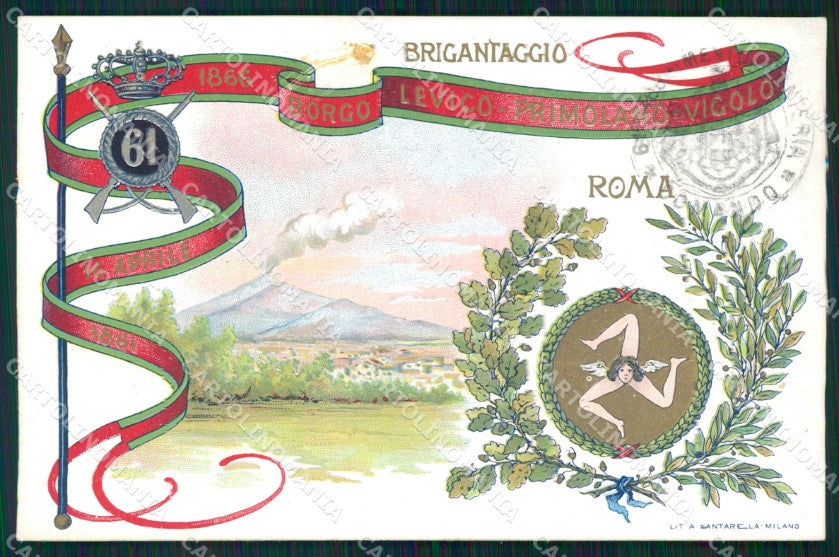 Militari Fanteria 61 Reggimento cartolina MT8518 – fronte
