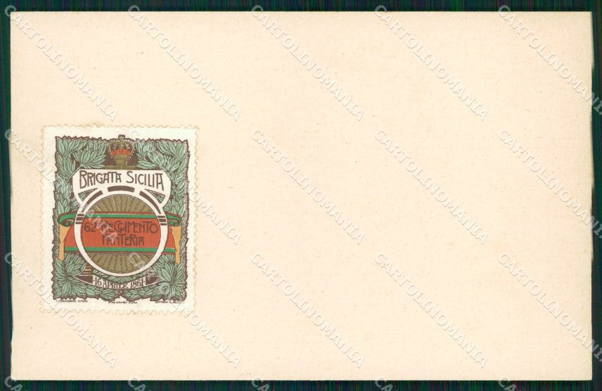 Militari Fanteria 62 Reggimento Brigata Sicilia cartolina MT8522 – fronte