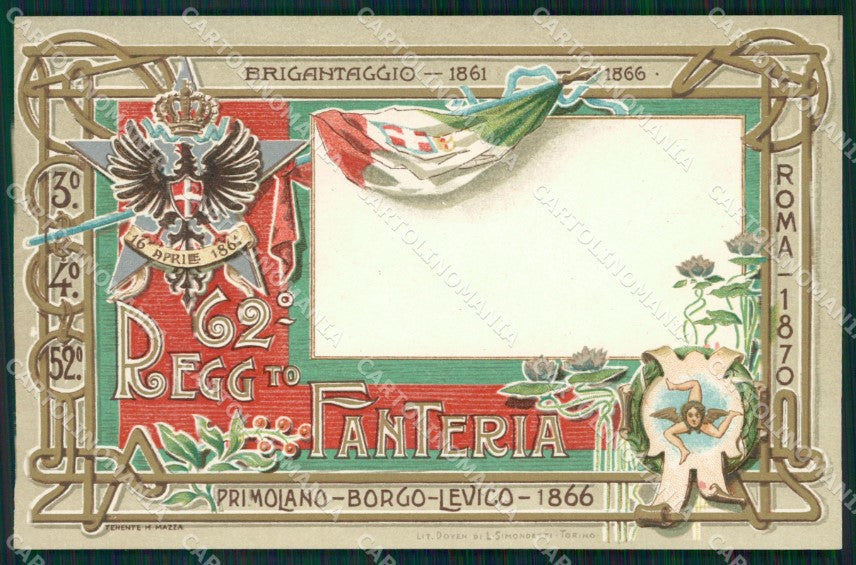Militari Fanteria 62 Reggimento Primolano Borgo Levico cartolina MT8523 – fronte
