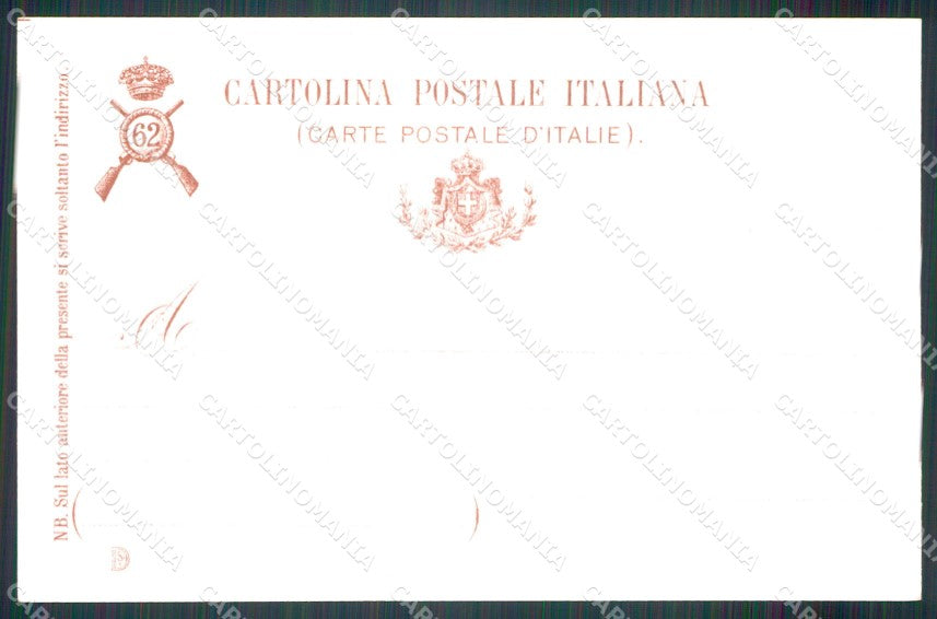 Militari Fanteria 62 Reggimento Primolano Borgo Levico cartolina MT8523 – retro