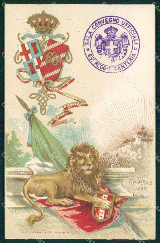 Militari Fanteria 63 Reggimento Monte Croce cartolina MT8527 – fronte