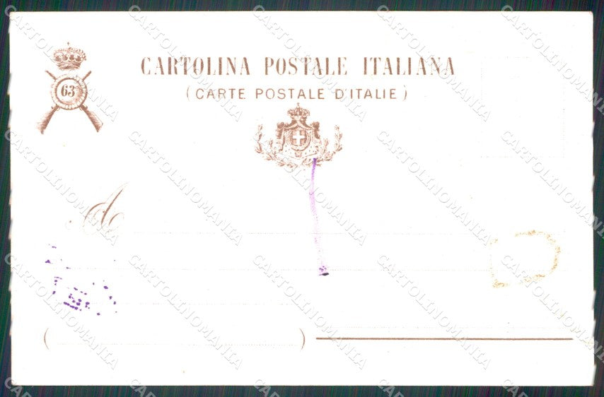 Militari Fanteria 63 Reggimento Monte Croce cartolina MT8527 – retro