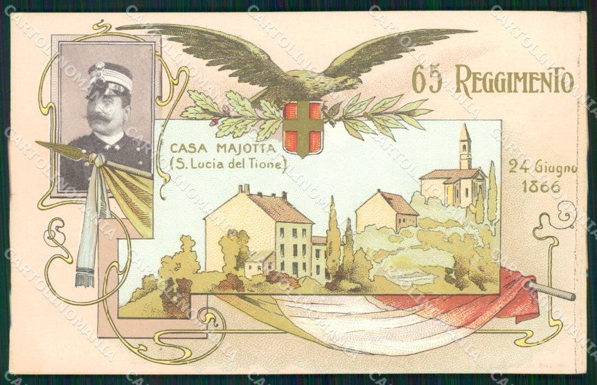 Militari Fanteria 65 Reggimento Santa Lucia del Tione cartolina MT8530 – fronte