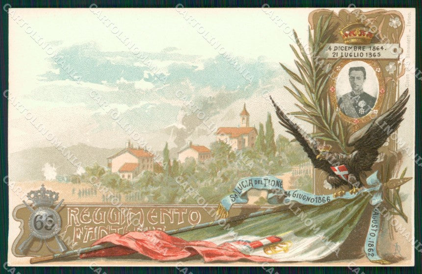 Militari Fanteria 65 Reggimento Santa Lucia del Tione cartolina MT8531 – fronte