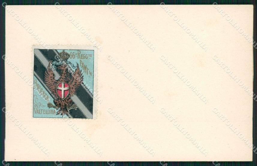 Militari Fanteria 66 Reggimento Brigata Valtellina cartolina MT8532 – fronte