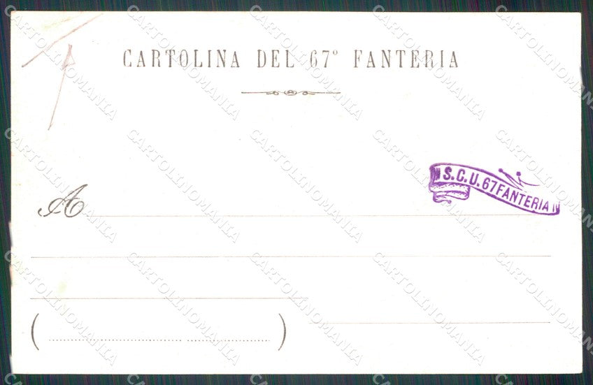 Militari Fanteria 67 Reggimento Brigata Palermo PIEGA cartolina MT8539 – retro