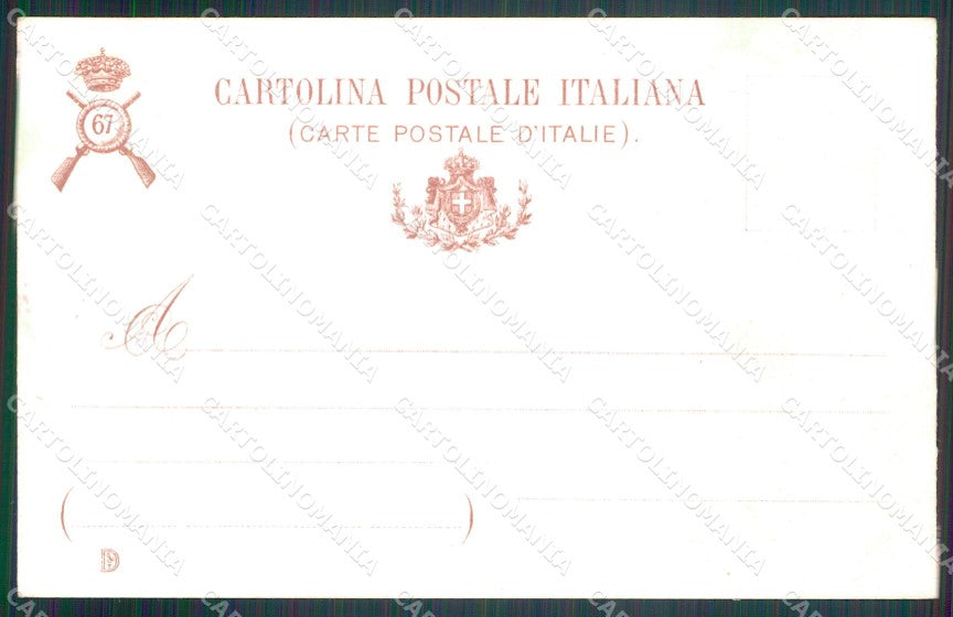 Militari Fanteria 67 Reggimento Brigata Palermo cartolina MT8540 – retro
