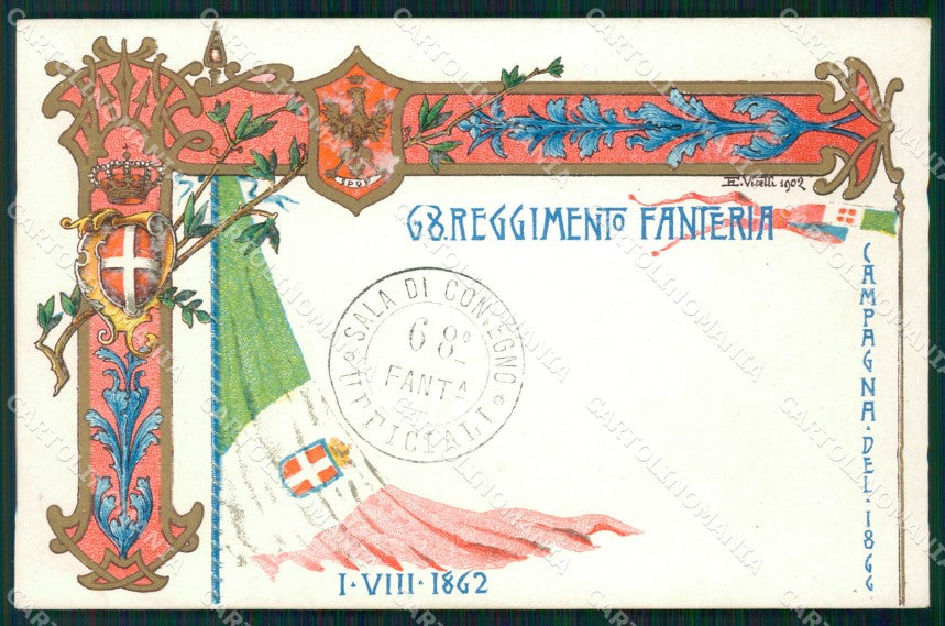 Militari Fanteria 68 Reggimento cartolina MT8543 – fronte
