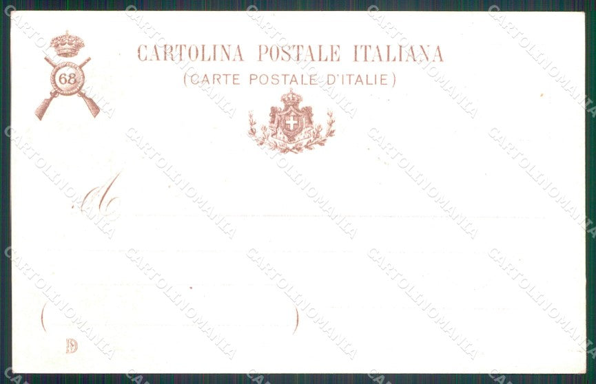Militari Fanteria 68 Reggimento Brigata Palermo cartolina MT8544 – retro