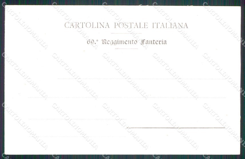 Militari Fanteria 69 Reggimento Brigata Ancona cartolina MT8546 – retro