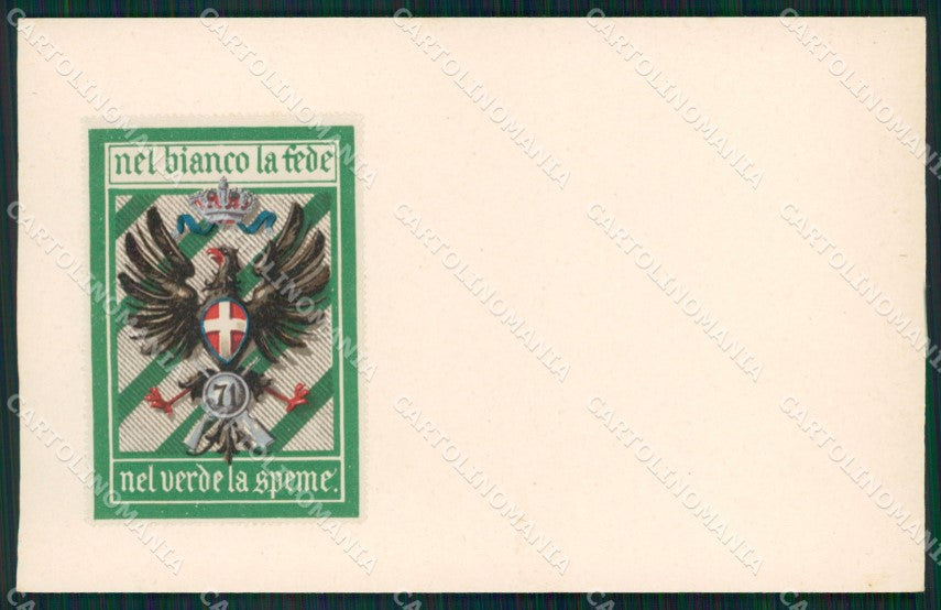 Militari Fanteria 71 Reggimento cartolina MT8551 – fronte