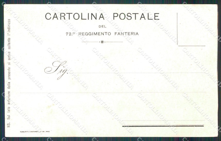 Militari Fanteria 72 Reggimento Adua cartolina MT8553 – retro
