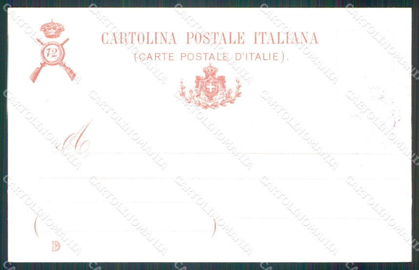 Militari Fanteria 72 Reggimento Brigata Puglie cartolina MT8554 – retro