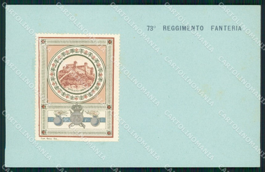 Militari Fanteria 73 Reggimento Spoleto cartolina MT8556 – fronte
