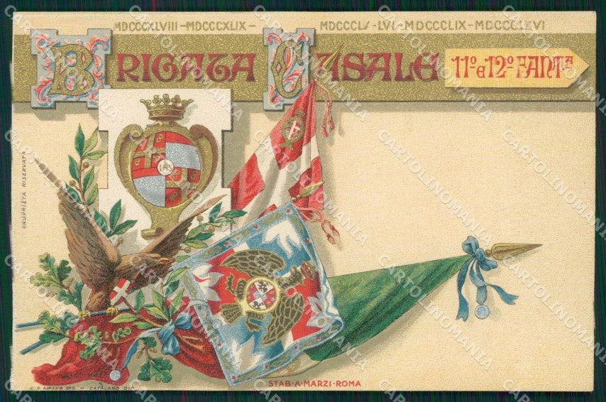 Militari Fanteria Brigata Casale 11º 12º cartolina MT8562 – fronte