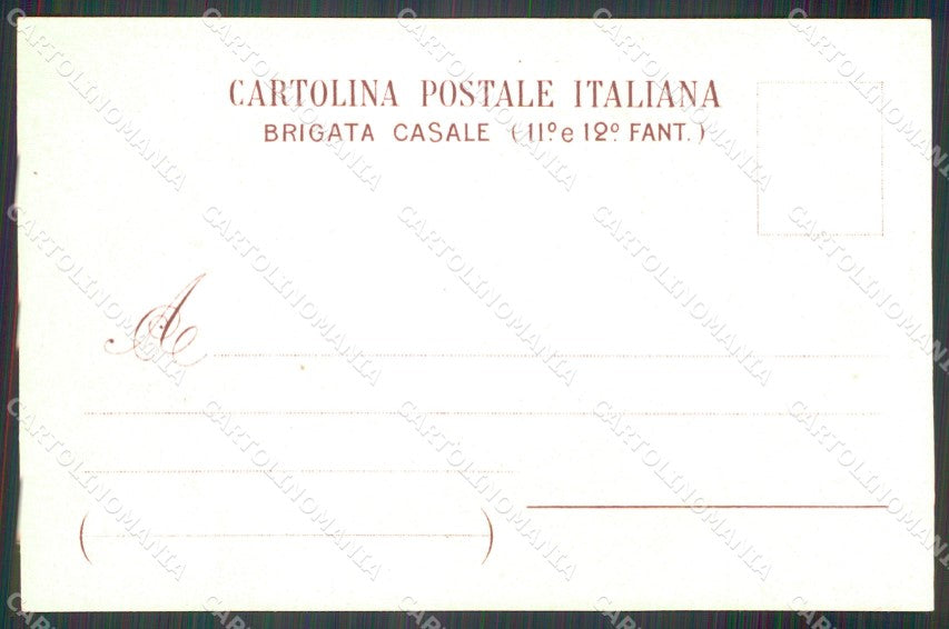 Militari Fanteria Brigata Casale 11º 12º cartolina MT8562 – retro