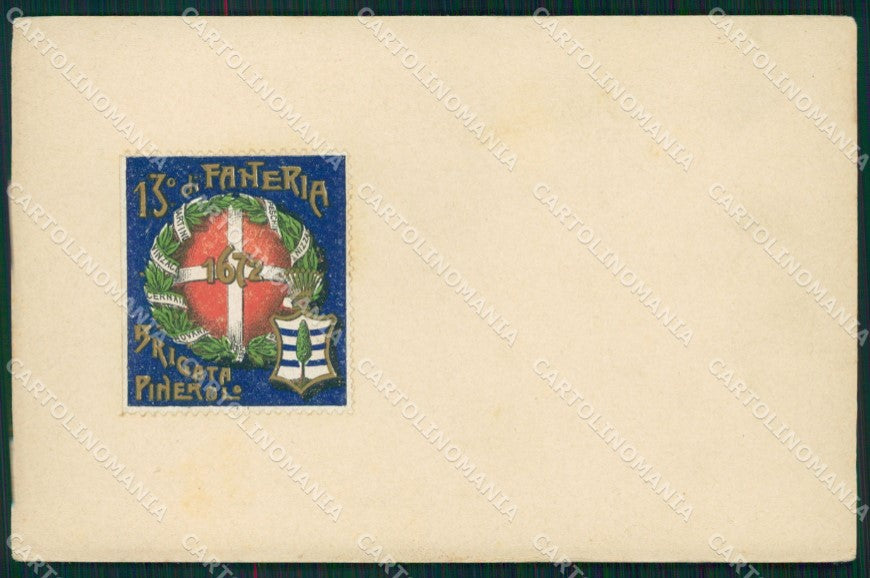 Militari Fanteria Brigata Pinerolo 13º cartolina MT8563 – fronte