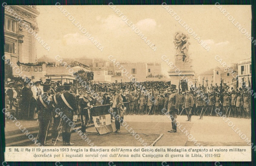 Militari Arma del Genio Roma Anniversario Savoia Libia cartolina MT8586 – fronte