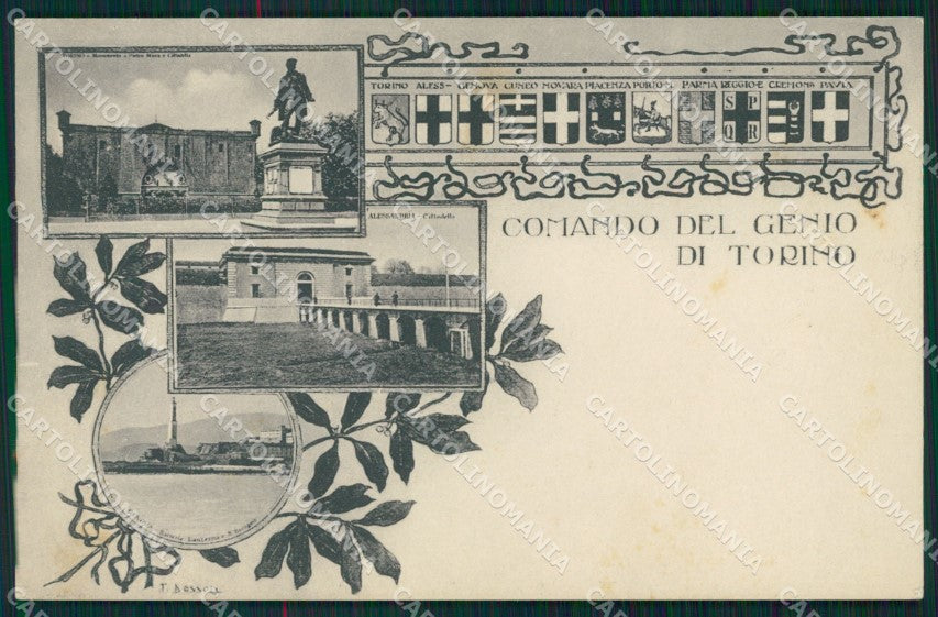 Militari Arma del Genio Comando Torino Alessandria Genova cartolina MT8587 – fronte
