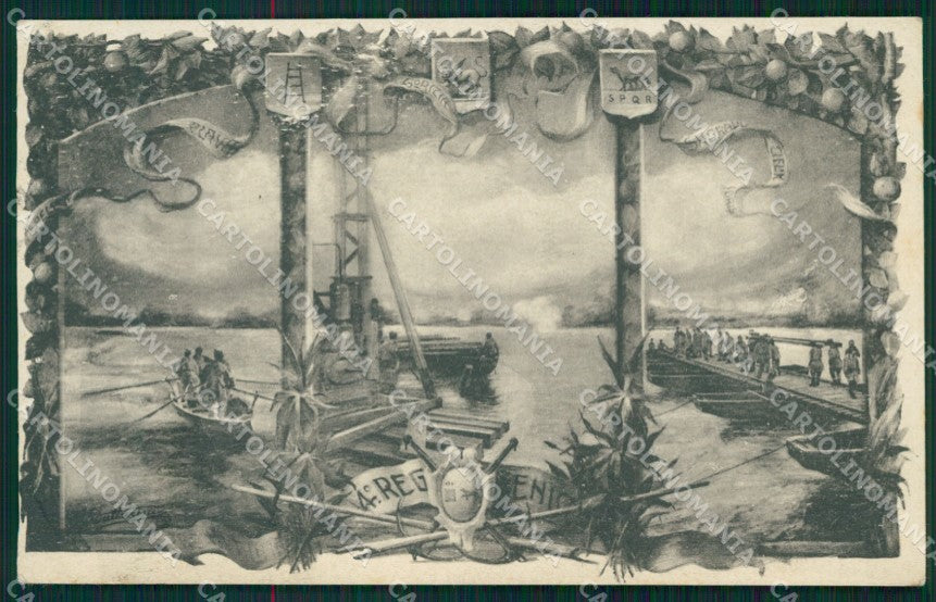 Militari Arma del Genio IV Reggimento cartolina MT8609 – fronte