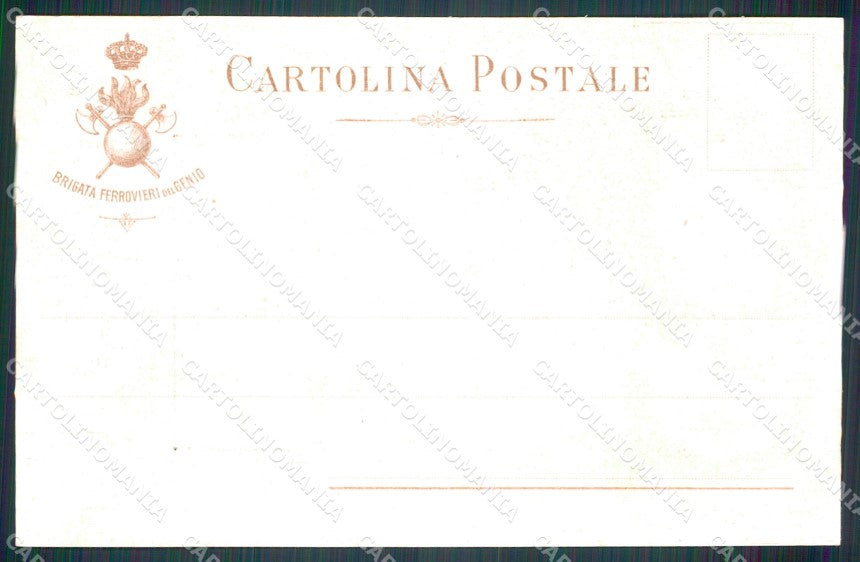 Militari Arma del Genio Brigata Ferrovieri cartolina MT8616 – retro