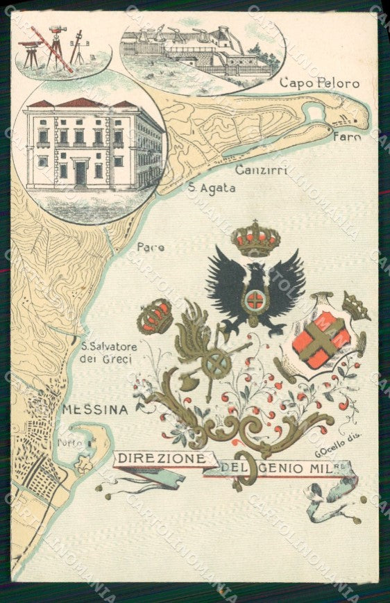 Militari Arma del Genio Direzione Messina cartolina MT8623 – fronte