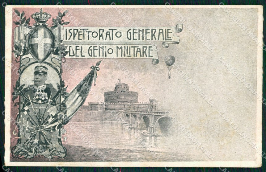 Militari Arma del Genio Ispettorato Generale Roma cartolina MT8625 – fronte