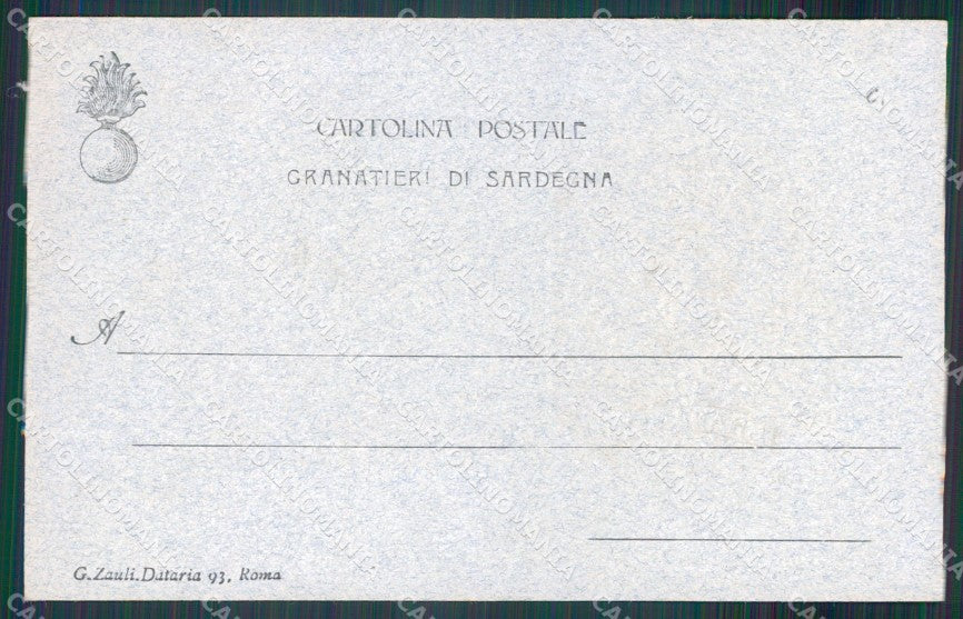 Militari Granatieri Sardegna cartolina MT8629 – retro