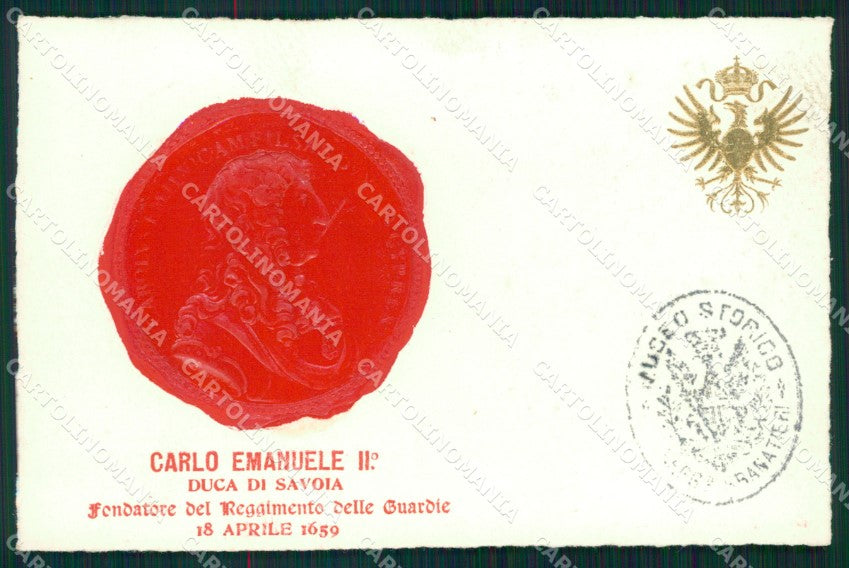 Militari Granatieri Sardegna Carlo Emanuele II di Savoia cartolina MT8630 – fronte