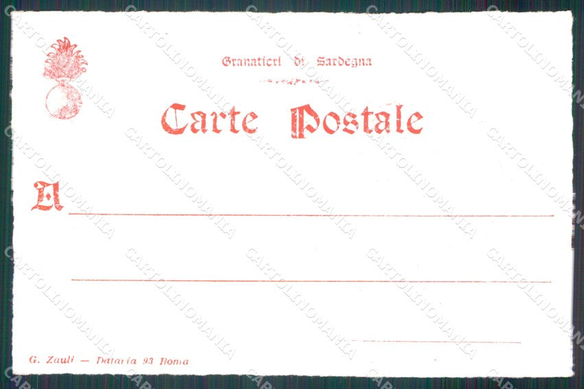 Militari Granatieri Sardegna Carlo Emanuele II di Savoia cartolina MT8630 – retro