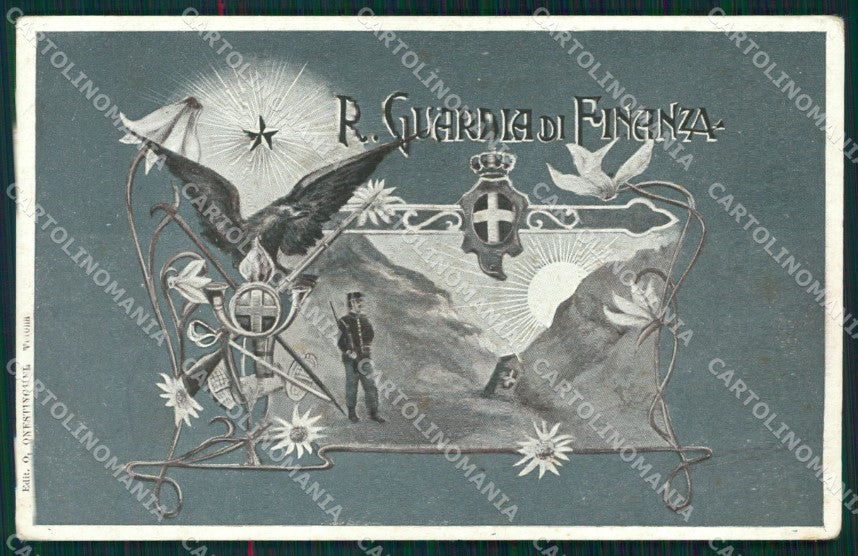 Militari Guardia Finanza GdF ABRASA cartolina MT8644 – fronte