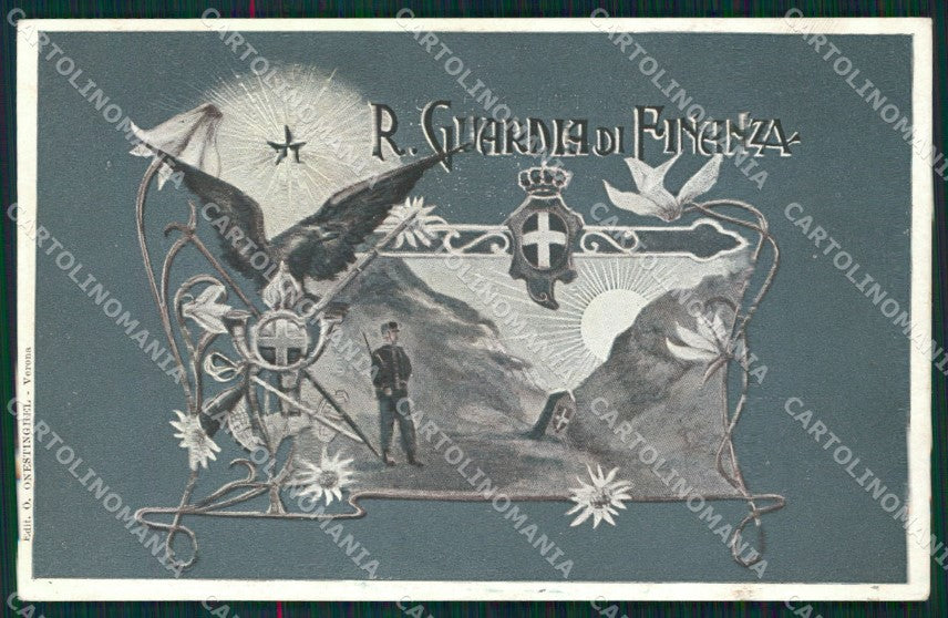 Militari Guardia Finanza GdF cartolina MT8645 – fronte