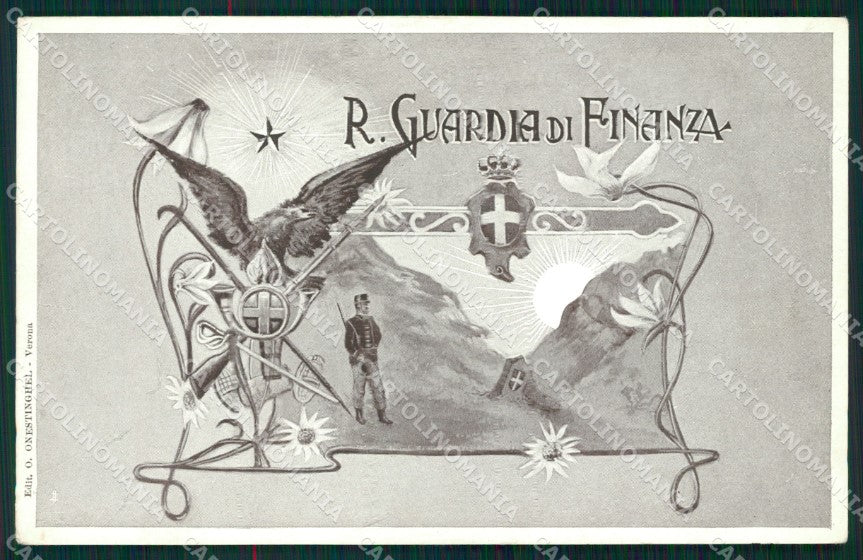 Militari Guardia Finanza GdF cartolina MT8646 – fronte