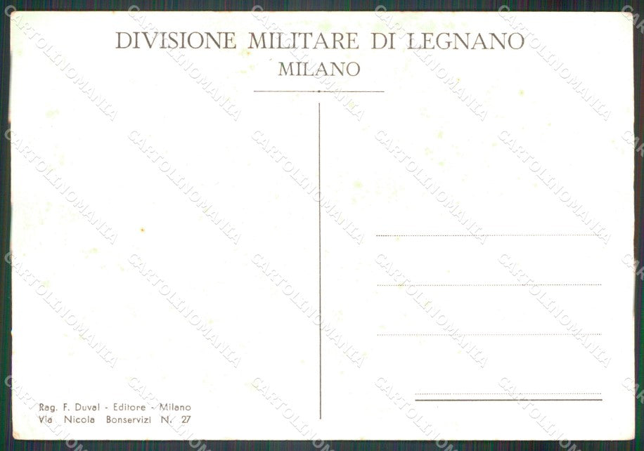 Militari Propaganda WWII Divisione Legnano Codognato FG cartolina MT8691 – retro